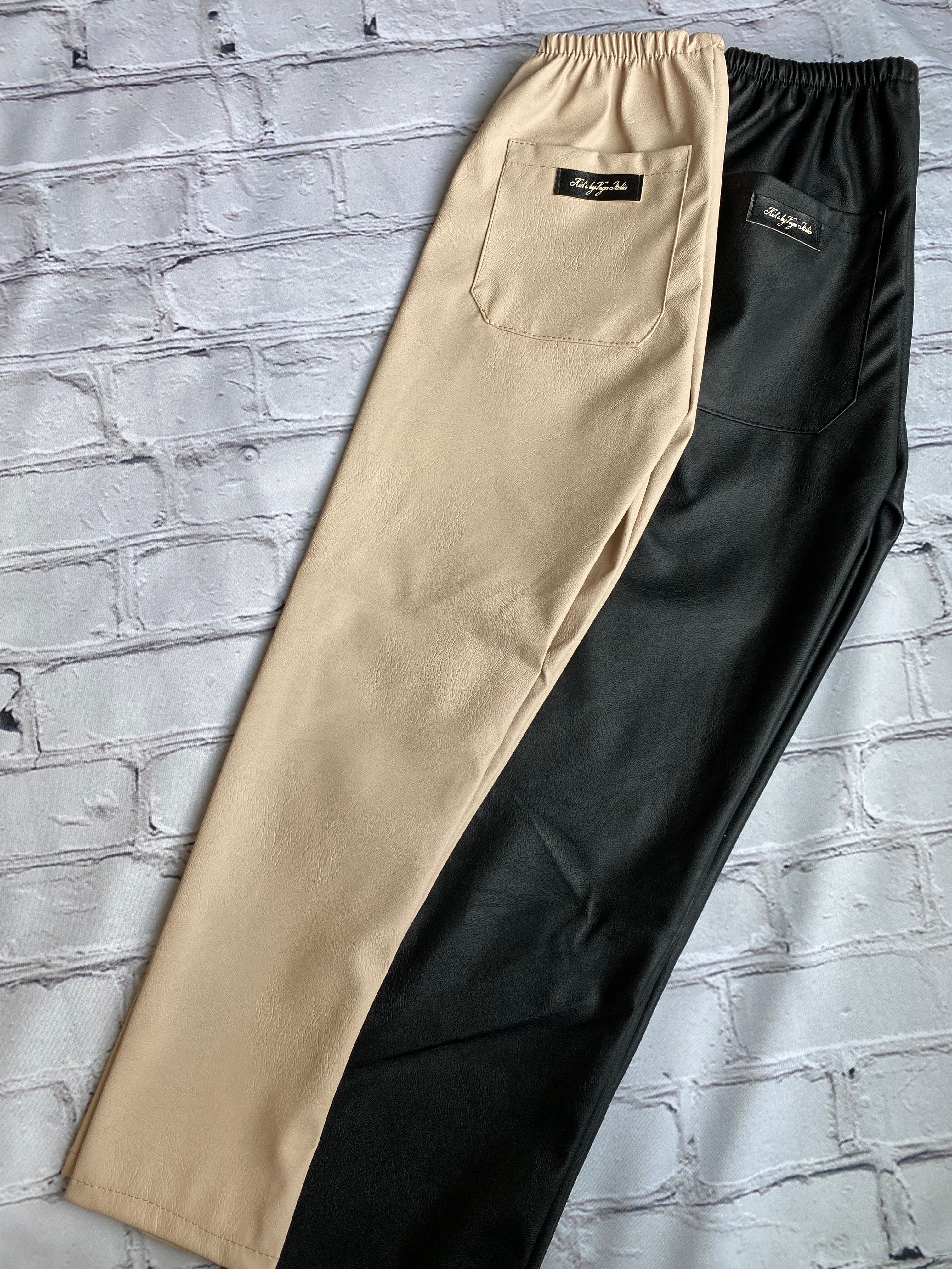 Eco-Friendly Leather Pants Black | no+zo kids fashion